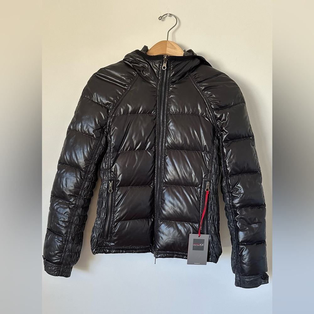 DUVETICA - Hooded Down Reversible Jacket Black Size 38 IT